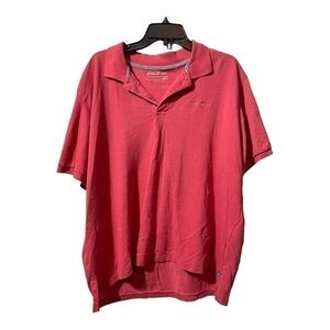 𝅺eddie Bauer polo shirt in coral